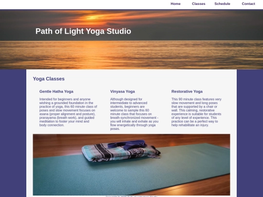yoga/classes screenshot