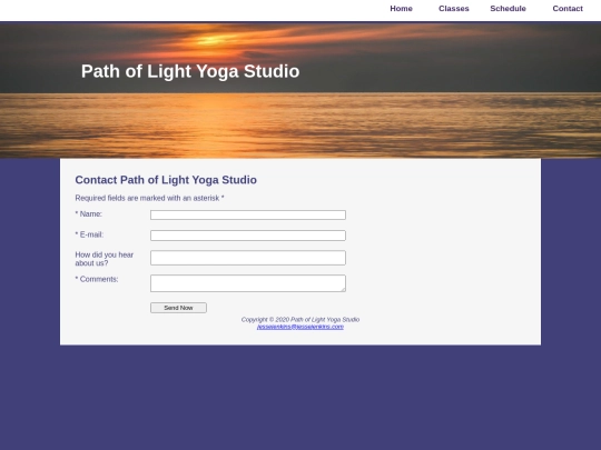 yoga/contact screenshot