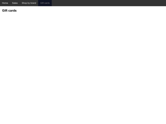 Gift cards screenshot