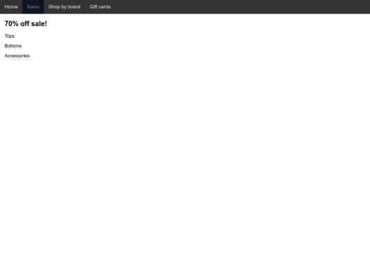 Sales screenshot