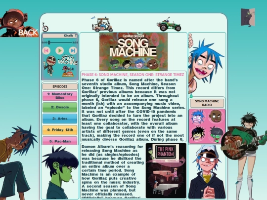 gorillaz/songmachine screenshot