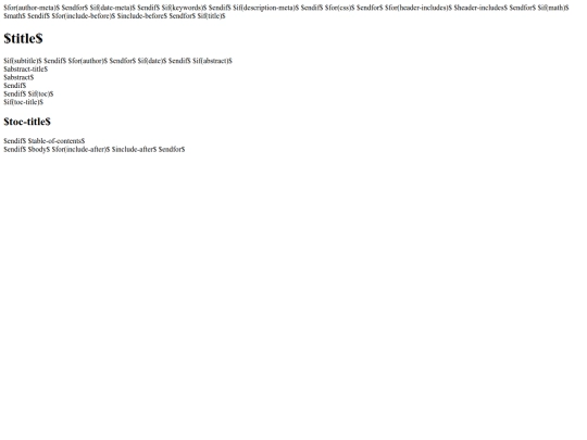 standardbody-template screenshot