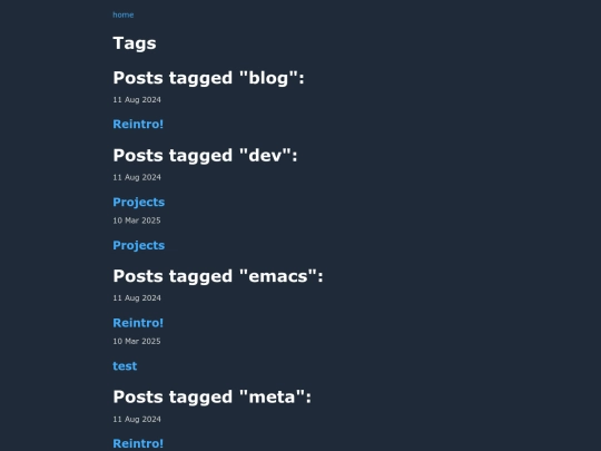 blog/tags screenshot