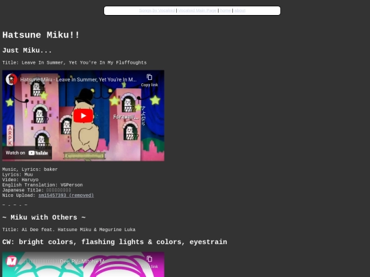 Random-MVs/by-vocaloid/miku screenshot