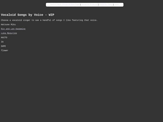 Random-MVs/by-vocaloid/songs-by-vocaloid screenshot