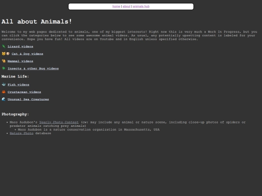 animals/animals-hub screenshot