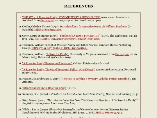references screenshot