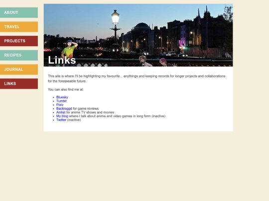 links screenshot