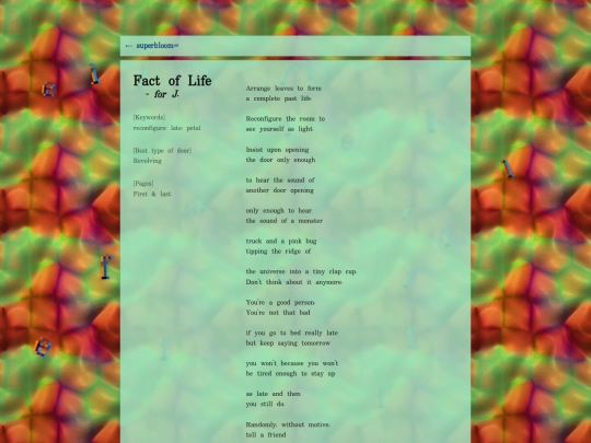 garbage-arcade/superbloom/fact-of-life screenshot