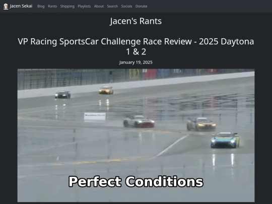 rants/20250119-vp-racing-sportscar-challenge-race-review-2025-daytona-1-and-2 screenshot