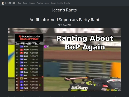 rants/20260412-an-ill-informed-supercars-parity-rant screenshot