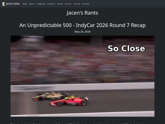 rants/20260524-an-unpredictable-500-indycar-2026-round-7-recap screenshot