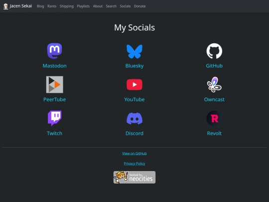socials screenshot