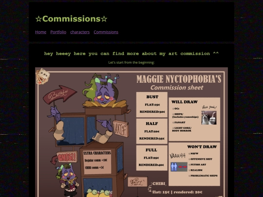 commissions screenshot