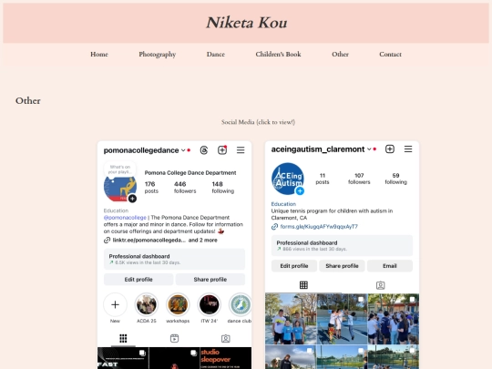affiliations screenshot