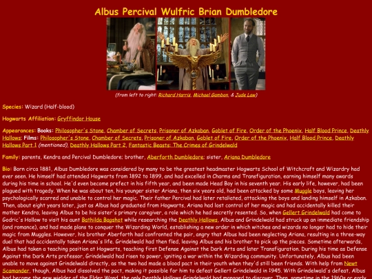 Gryffindor/AlbusDumbledore screenshot