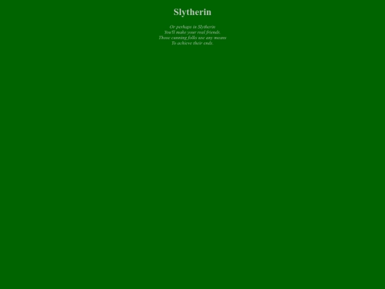 Slytherin screenshot