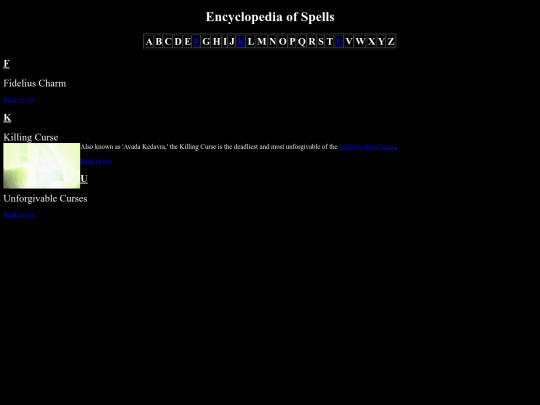 Spells screenshot