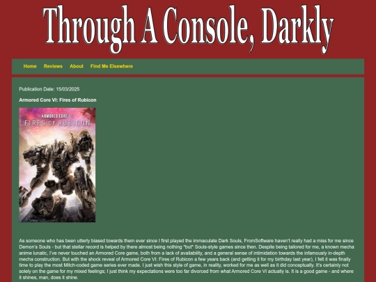 Reviews/armoredcorevi screenshot