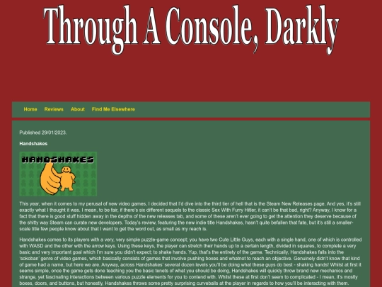 Reviews/handshakes screenshot