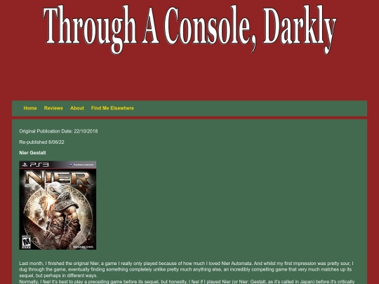 Reviews/niergestalt screenshot