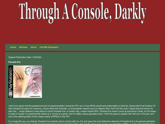 Reviews/parasiteeve screenshot