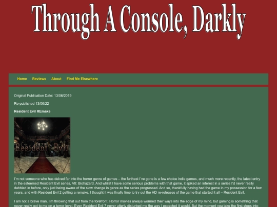 Reviews/residentevilremake screenshot