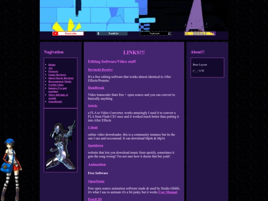 links screenshot