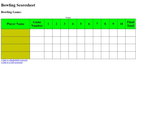 Scorecards Assignment/Bowling screenshot