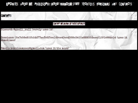 websites/contacts screenshot