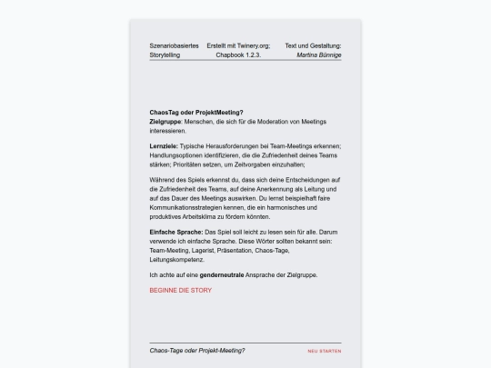 Twine/Chaos-Tage oder Projekt-Meeting_ screenshot