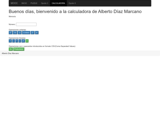 calculadorajquery screenshot