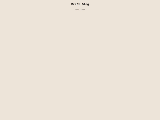 craftblog screenshot