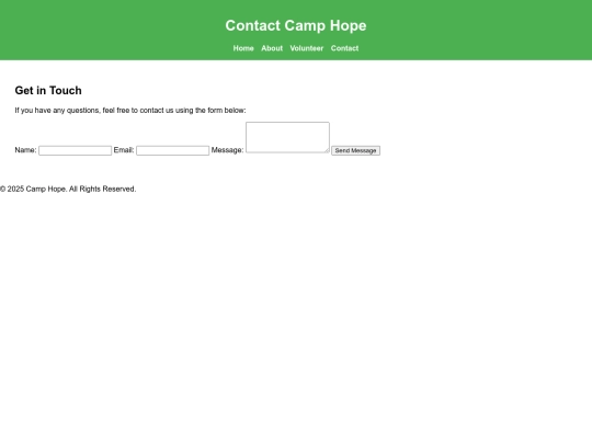 Final project/contact screenshot