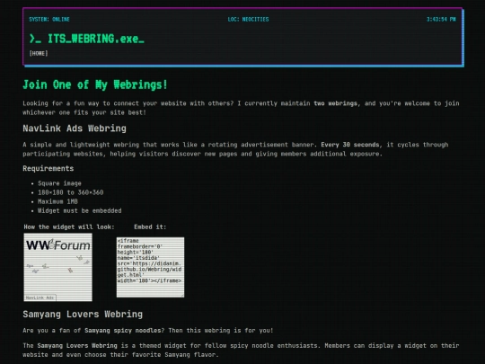 webring screenshot