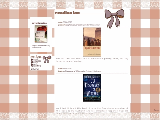 readinglog screenshot