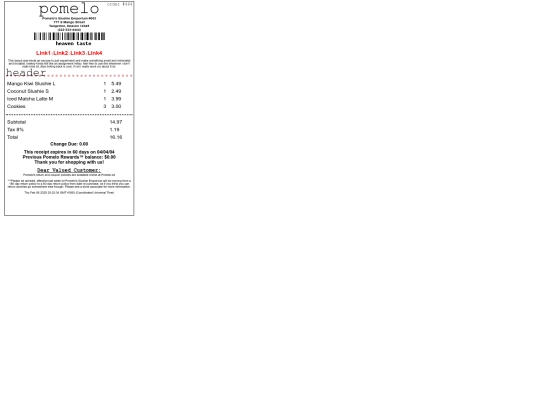 reciepts screenshot