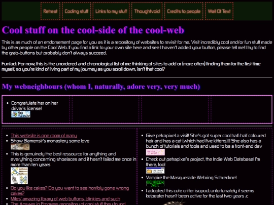 links screenshot