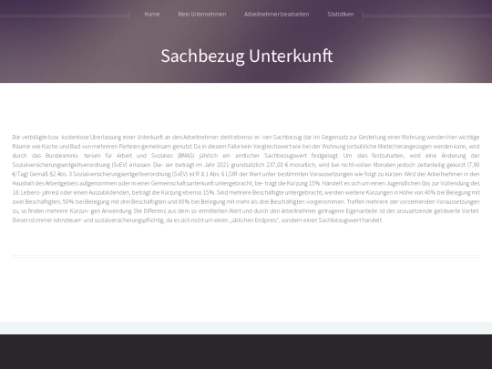 Sachbezug Unterkunft screenshot