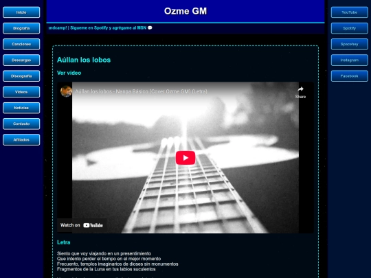 canciones/aullanloslobos screenshot