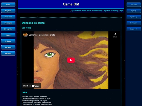 canciones/doncelladecristal screenshot