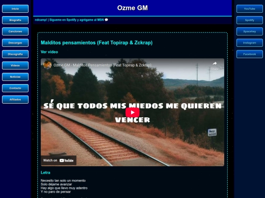 canciones/malditospensamientos screenshot