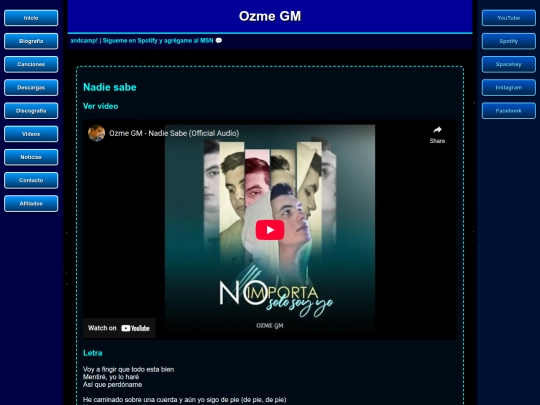 canciones/nadiesabe screenshot