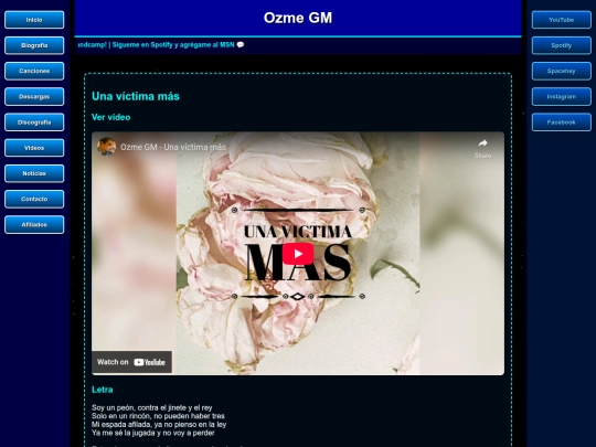 canciones/unavictimamas screenshot