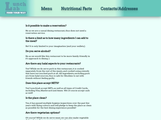 FAQs screenshot