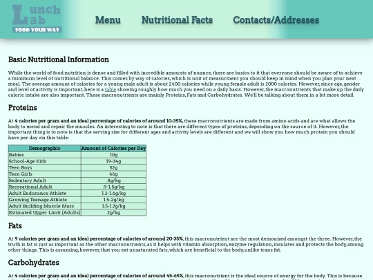 Nutri-Facts screenshot