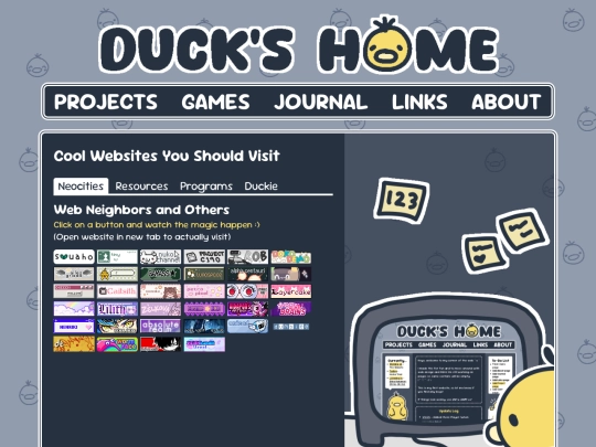 links screenshot