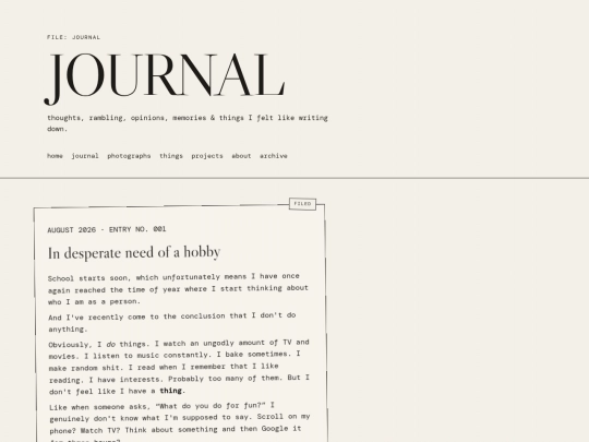 journal screenshot