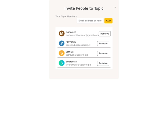 invite people/bootstrap screenshot