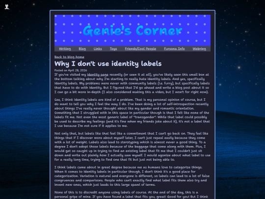blog/labels screenshot